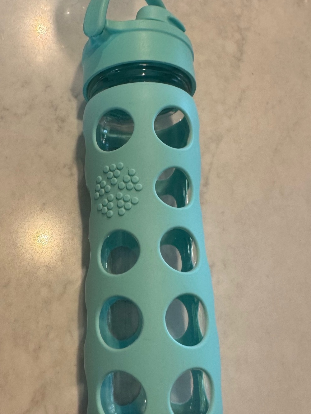 EUC Lifefactory | Mint Glass Water Bottle with Silicone Sleeve | 14oz